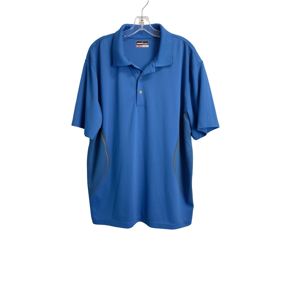 Grand‎ Slam Performance Mens XL Blue Short Sleeve Golf Polo Shirt Athletic
